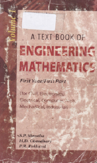 Image of A textbook of engineering mathematics vol.I